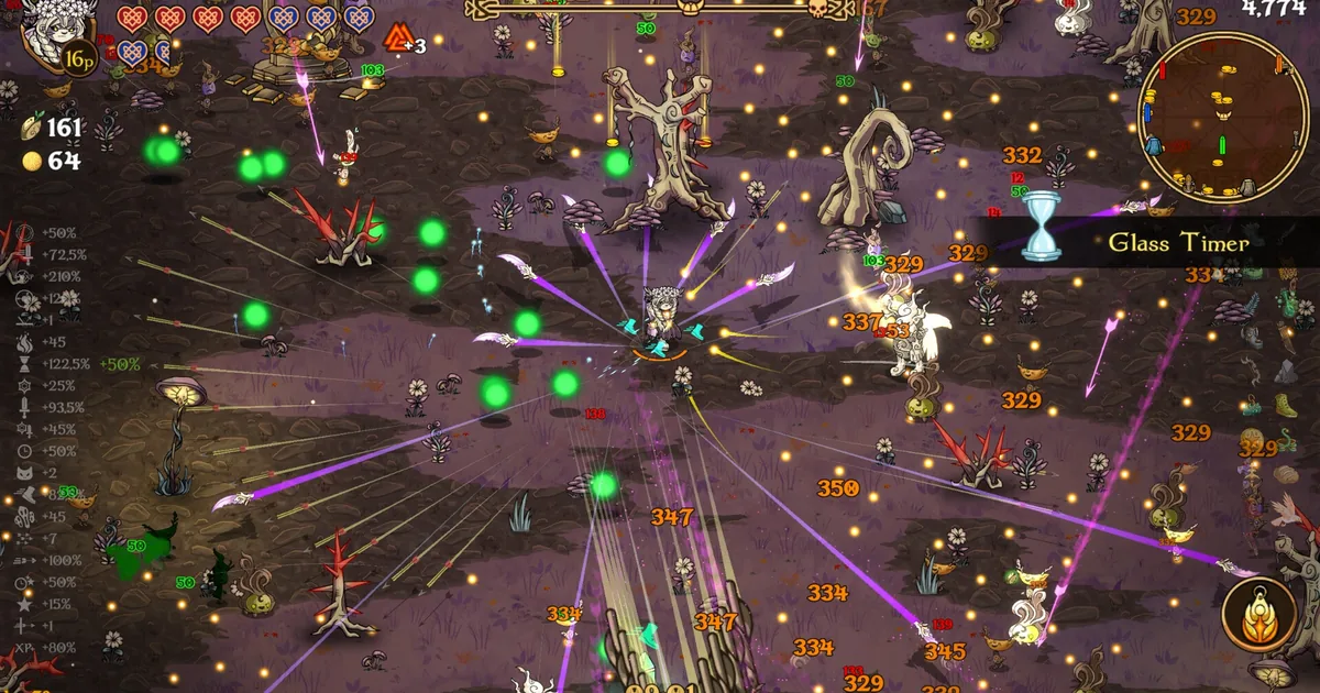 Nordic Ashes survivor battling hordes of Norse enemies across a snow-blasted realm with glowing relic pickups scattered on the ground